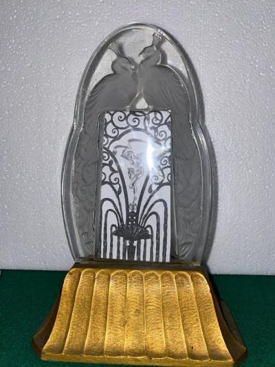  Marius Ernest Sabino Sabino Rare lit table picture frame