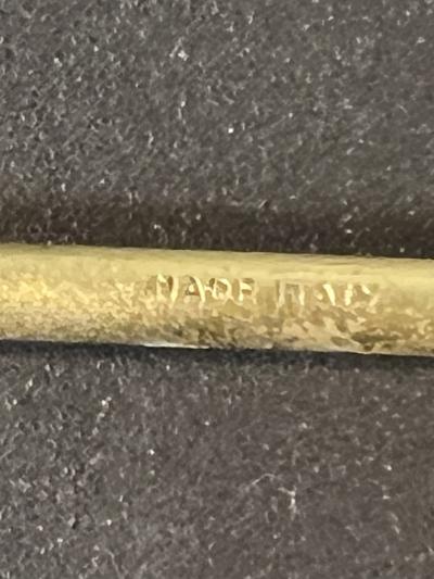  Mark Cross MID CENTURY ITALIAN BRASS AND WOOD MARTINI PITCHER WITH SPOON BY MARK CROSS