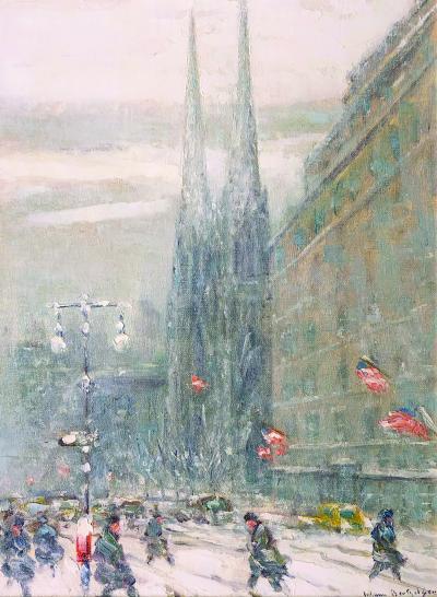  Mark Murray Fine Paintings Johann Berthelsen 1883 1967 St Patrick s Cathedral New York