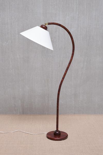  Marksl jd Sculptural Marksl jd Floor Lamp in Beech Wood Sweden 1960s