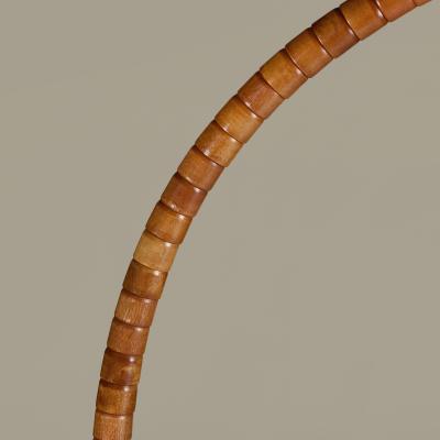  Marksl jd Swedish 1970s adjustable beech wood gooseneck floor lamp by Marksl jd