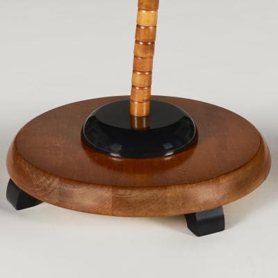  Marksl jd Swedish 1970s adjustable beech wood gooseneck floor lamp by Marksl jd