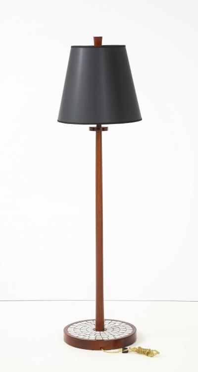  Marshall Studios Martz Marshall Studios Ceramic Tile And Walnut Floor Lamp