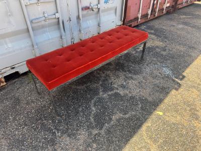  Martin Brattrud Co Martin Brattrud Brass and velvet bench