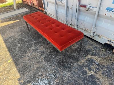  Martin Brattrud Co Martin Brattrud Brass and velvet bench