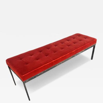  Martin Brattrud Co Martin Brattrud Brass and velvet bench