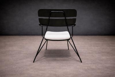  Martin Eisler Carlo Hauner Armchair in Metal Wood in ebony finish Carlo Hauner Martin Eisler 1950s