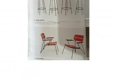  Martin Eisler Carlo Hauner Armchair in Metal Wood in ebony finish Carlo Hauner Martin Eisler 1950s