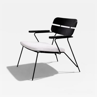  Martin Eisler Carlo Hauner Armchair in Metal Wood in ebony finish Carlo Hauner Martin Eisler 1950s