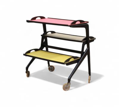 Martin Eisler Carlo Hauner Bar Cart in Hardwood by Carlo Hauner Martin Eisler Lot 229