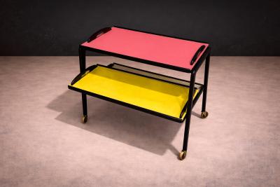  Martin Eisler Carlo Hauner Bar Cart in Hardwood by Carlo Hauner Martin Eisler for Moveis Artesanal
