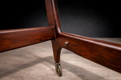  Martin Eisler Carlo Hauner Bar Cart in Rosewood Glass Carlo Hauner and Martin Eisler 1950s