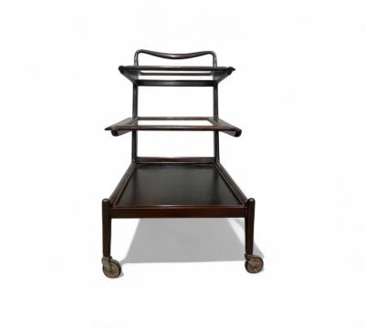 Martin Eisler Carlo Hauner Bar Cart in Rosewood Glass Carlo Hauner and Martin Eisler 1950s Lot 193