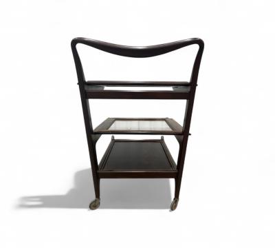 Martin Eisler Carlo Hauner Bar Cart in Rosewood Glass Carlo Hauner and Martin Eisler 1950s Lot 193