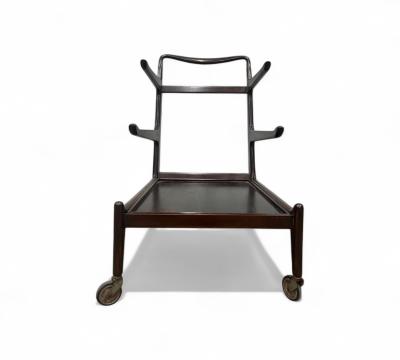 Martin Eisler Carlo Hauner Bar Cart in Rosewood Glass Carlo Hauner and Martin Eisler 1950s Lot 193