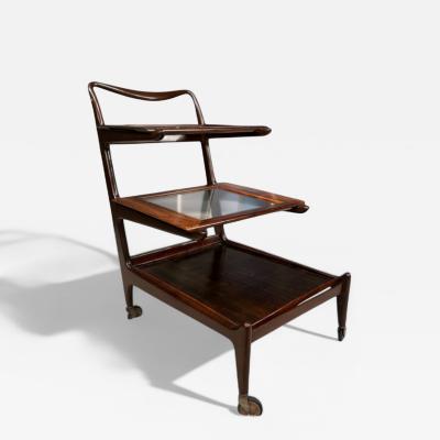  Martin Eisler Carlo Hauner Bar Cart in Rosewood Glass Carlo Hauner and Martin Eisler 1950s Lot 193