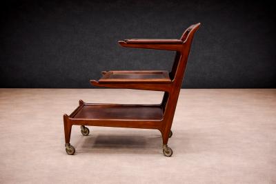  Martin Eisler Carlo Hauner Brazilian Mid Century Modern Bar Cart in Rosewood Carlo Hauner Martin Eisler