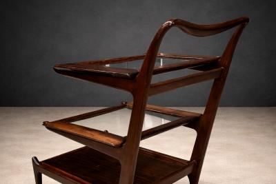  Martin Eisler Carlo Hauner Brazilian Mid Century Modern Bar Cart in Rosewood Carlo Hauner Martin Eisler