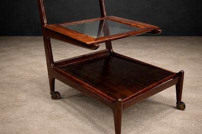  Martin Eisler Carlo Hauner Brazilian Mid Century Modern Bar Cart in Rosewood Carlo Hauner Martin Eisler