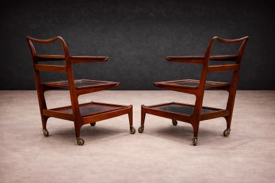  Martin Eisler Carlo Hauner Brazilian Mid Century Modern Bar Cart in Rosewood Carlo Hauner Martin Eisler