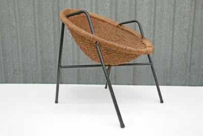  Martin Eisler Carlo Hauner Brazilian Modern Chair in Cane Iron by Carlo Hauner Martin Eisler 1950s