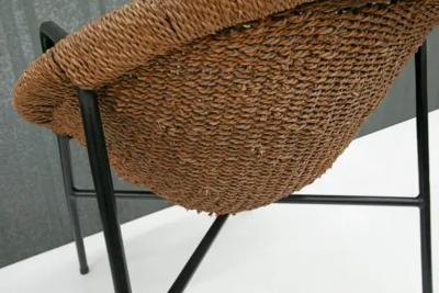  Martin Eisler Carlo Hauner Brazilian Modern Chair in Cane Iron by Carlo Hauner Martin Eisler 1950s