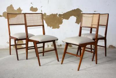  Martin Eisler Carlo Hauner Brazilian Modern Set of Four Chairs by Carlo Hauner and Martin Eisler c 1960s