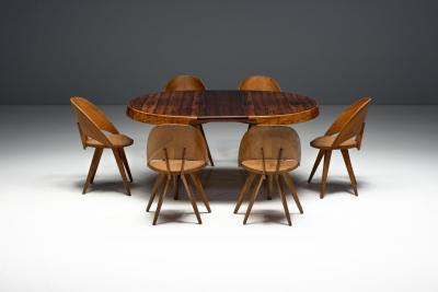  Martin Eisler Carlo Hauner Expandable Caviuna Dining Table by Hauner Eisler Brazil circa 1955