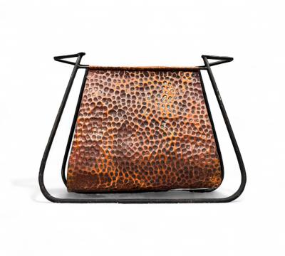 Martin Eisler Carlo Hauner Magazine Rack in Copper and painted metal Forma 1950s Lot 670