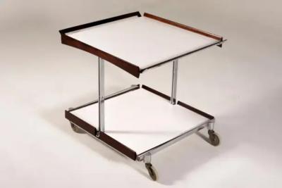 Martin Eisler Carlo Hauner Mid Century Modern Tea Cart by Forma 1950s