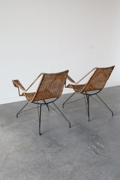  Martin Eisler Carlo Hauner Rattan Armchairs by Martin Eisler and Carlo Hauner for Forma 1950