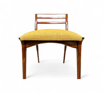  Martin Eisler Carlo Hauner Set of 2 Chairs in Rosewood Yellow upholstery Carlo Hauner 1950s Lot 254A