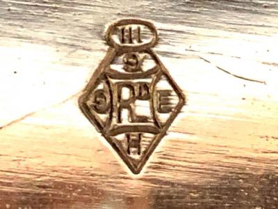  Martin Hall Co George III Style Silver Plated Oval Center Bowl with Cut Glass Liner