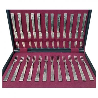  Martin Hall Co Rare Design English Dessert Fruit Set Martin Hall Co