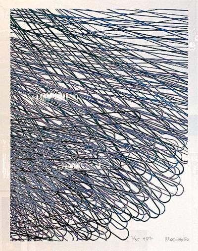  Mashiko Japanese Abstract Expressionist Serigraph Signed Numbered Mashiko