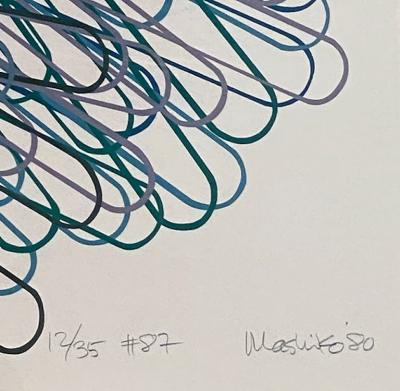  Mashiko Japanese Abstract Expressionist Serigraph Signed Numbered Mashiko