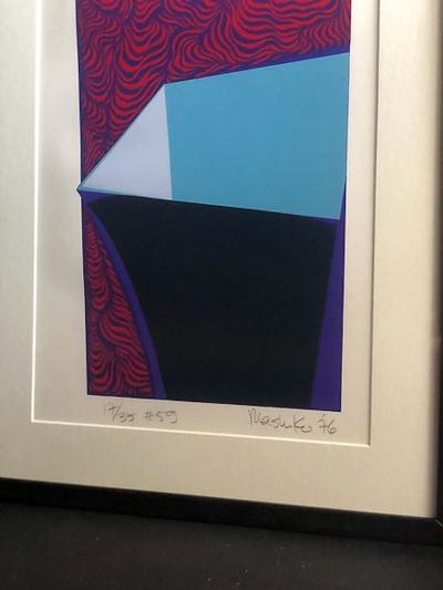 Mashiko Japanese Abstract Expressionist Serigraphs Signed Numbered Mashiko