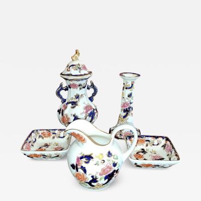  Mason s Ironstone Set of 5 Masons Ironstone Mandalay Pieces
