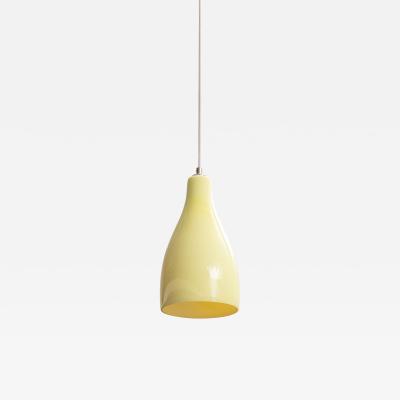  Massimo Lella Vignelli Murano Yellow Cased Glass Pendant Lamp
