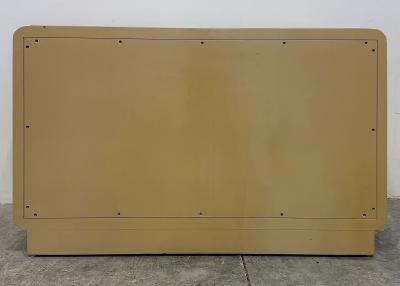  Mastercraft 1970s Lacquered Asian Inspired Mastercraft Cabinet Overscale Brass Hardware