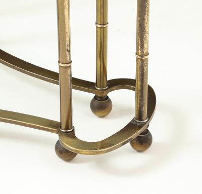  Mastercraft 1970s Mastercraft Racetrack Brass Oval Coffee Table