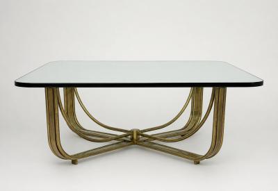  Mastercraft 1970s Mastercraft Solid Brass and Glass Square Coffee Table USA Designed Made