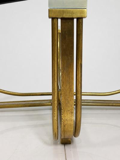  Mastercraft 1970s Mastercraft Solid Brass and Glass Square Coffee Table USA Designed Made