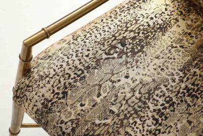  Mastercraft 6 Mastercraft Brass Bamboo Dining Chairs