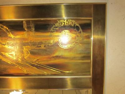  Mastercraft Acid Etched Bernhard Rohne for Mastercraft Mirror Mid Century Modern