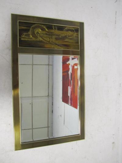  Mastercraft Acid Etched Bernhard Rohne for Mastercraft Mirror Mid Century Modern