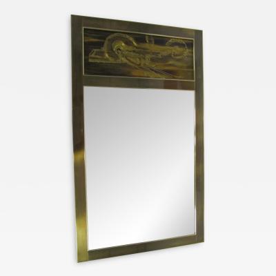 Mastercraft Acid Etched Bernhard Rohne for Mastercraft Mirror Mid Century Modern