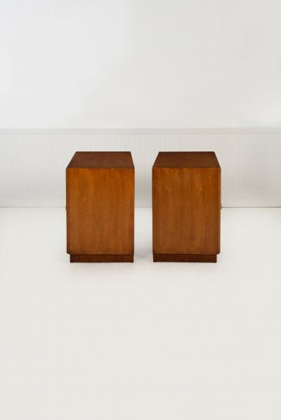  Mastercraft Benard Rhone for Mastercraft Cabinets Burled Elm with Brass Knocker Pulls 1965