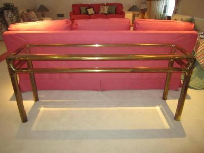  Mastercraft Excellent Mastercraft Thick Brass Console Table