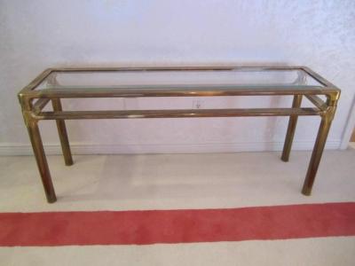  Mastercraft Excellent Mastercraft Thick Brass Console Table